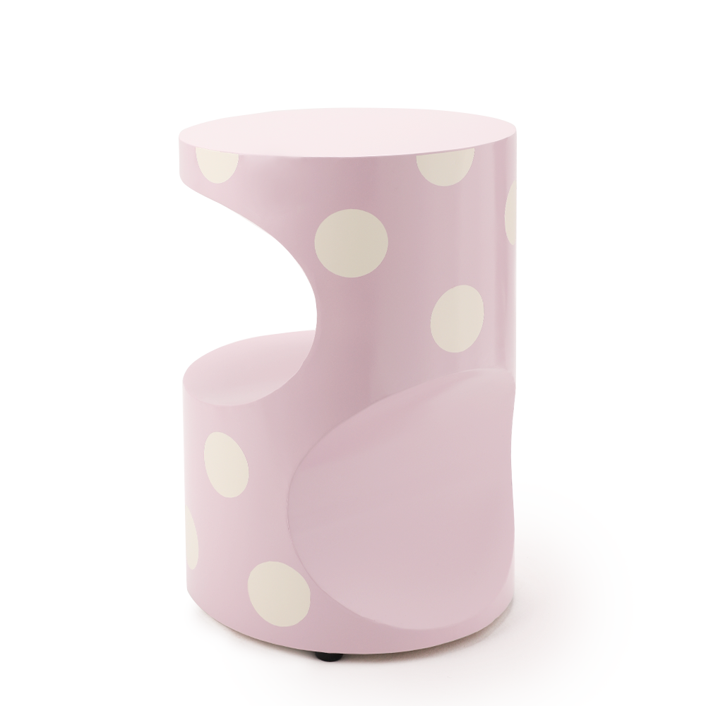 Modern minimalist side table-Pink + Spots