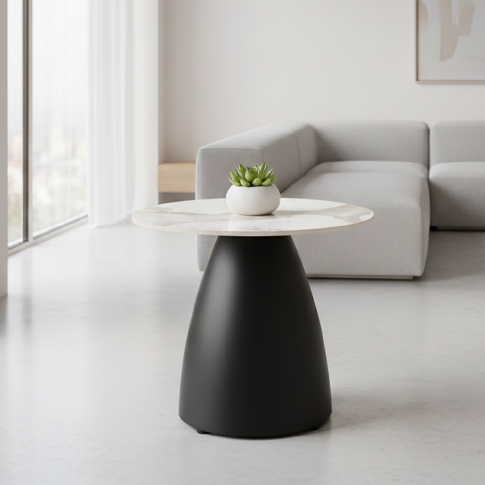 Modern Minimalist Side Table - Rock Texture