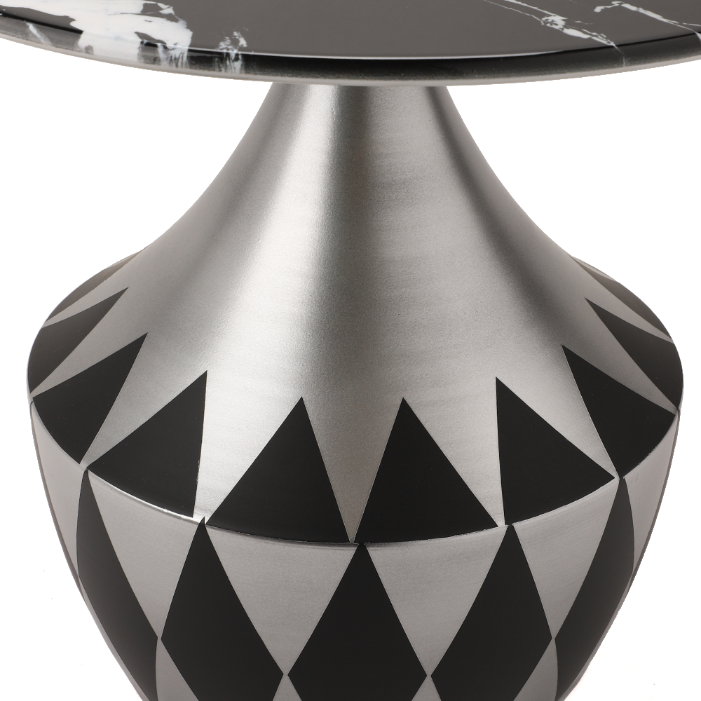 Modern metallic coffee table - marble texture 3