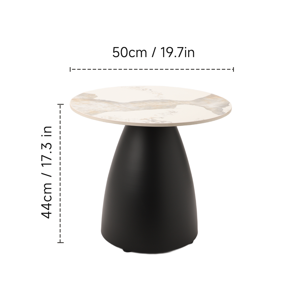 Modern Minimalist Side Table - Rock Texture