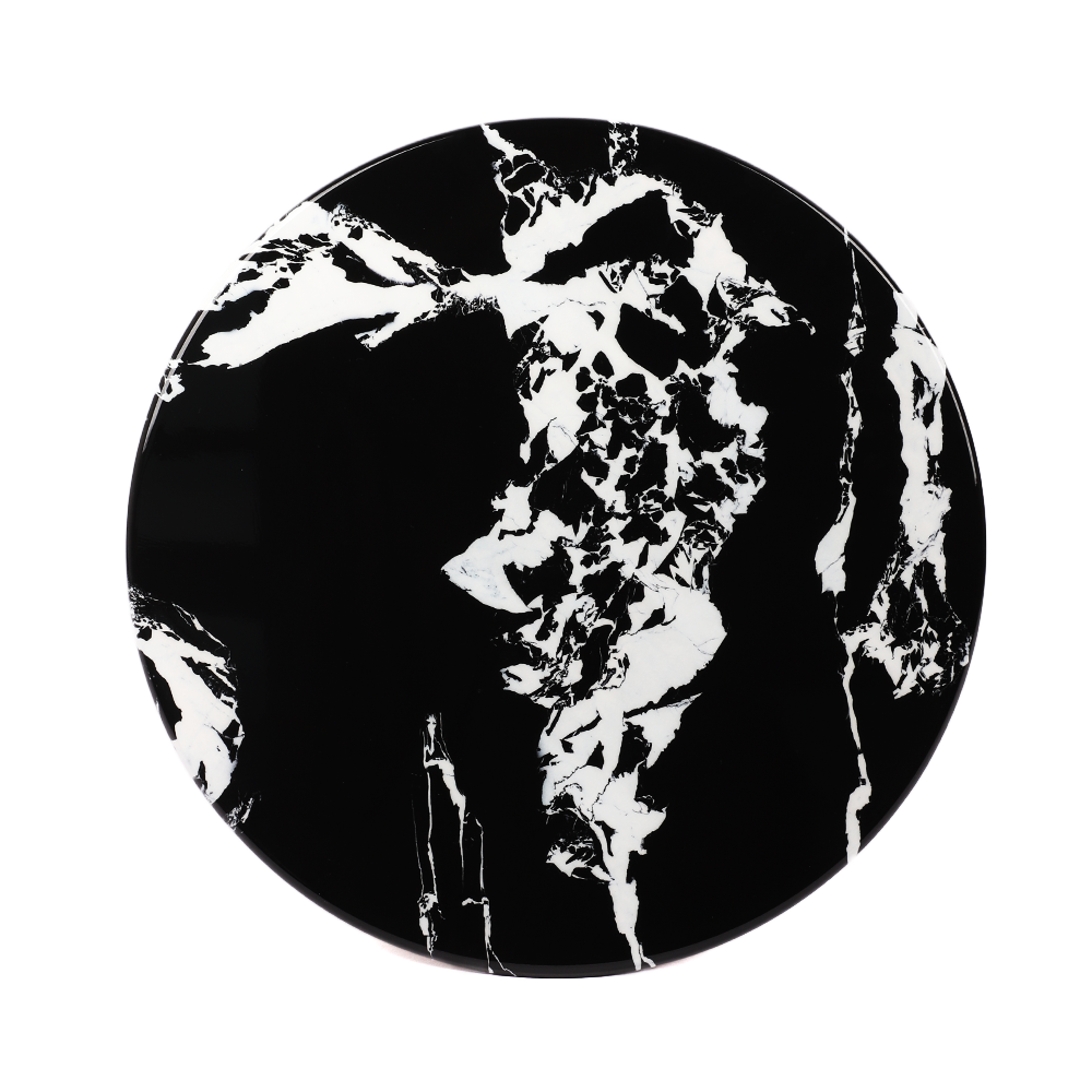 Modern metallic coffee table - marble texture 3