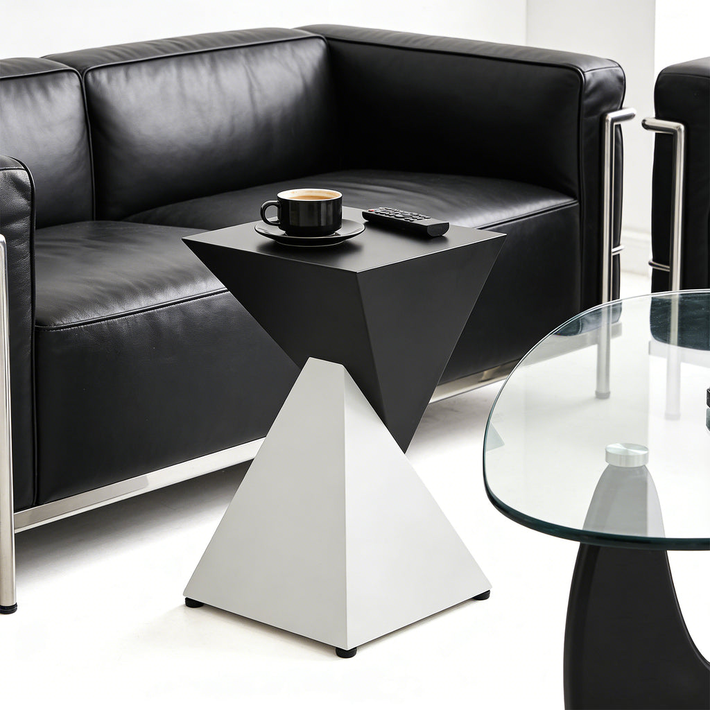 Dual Utopia – Sharp Edge| End Table |Special Lacquered Iron Finish
