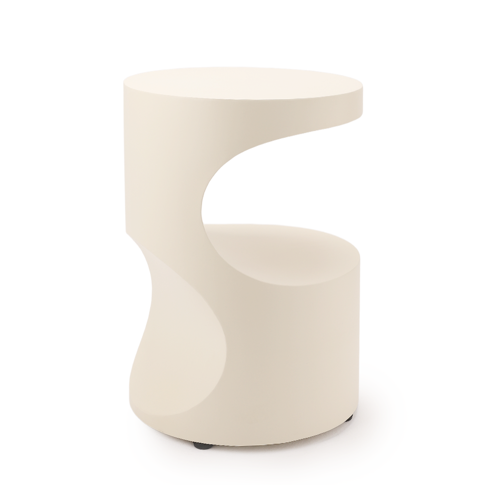 Modern minimalist side table-Off White
