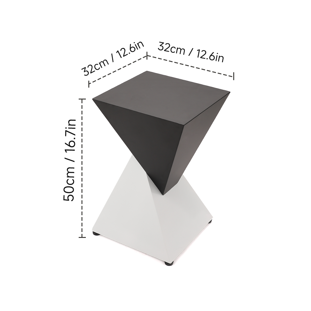 Dual Utopia – Sharp Edge| End Table |Special Lacquered Iron Finish