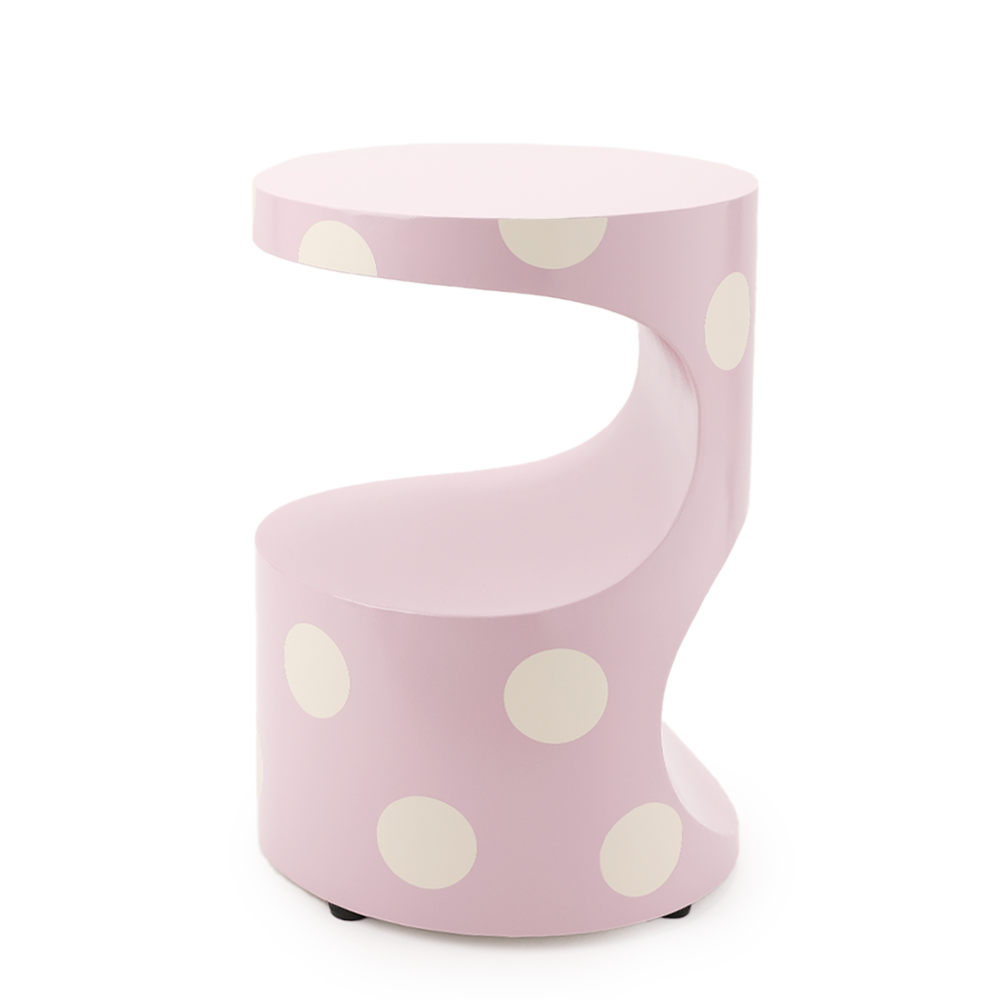 Modern minimalist side table-Pink + Spots