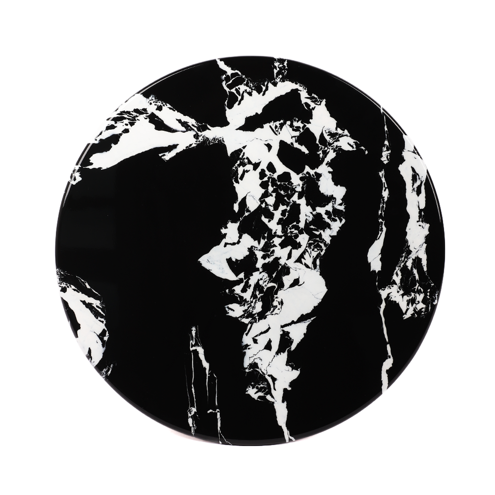 Modern metallic coffee table - marble texture 4