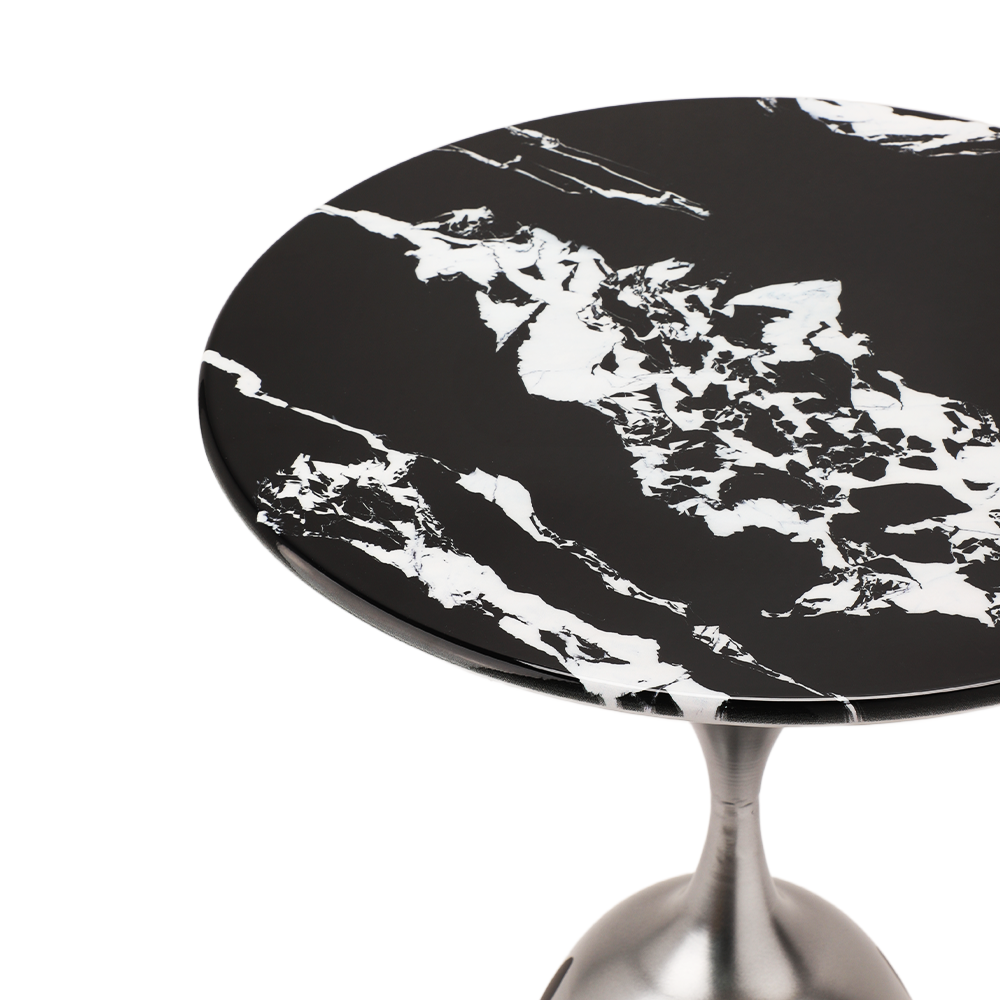 Modern metallic coffee table - marble texture 4
