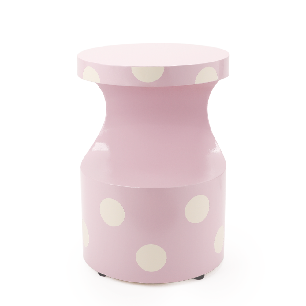 Modern minimalist side table-Pink + Spots