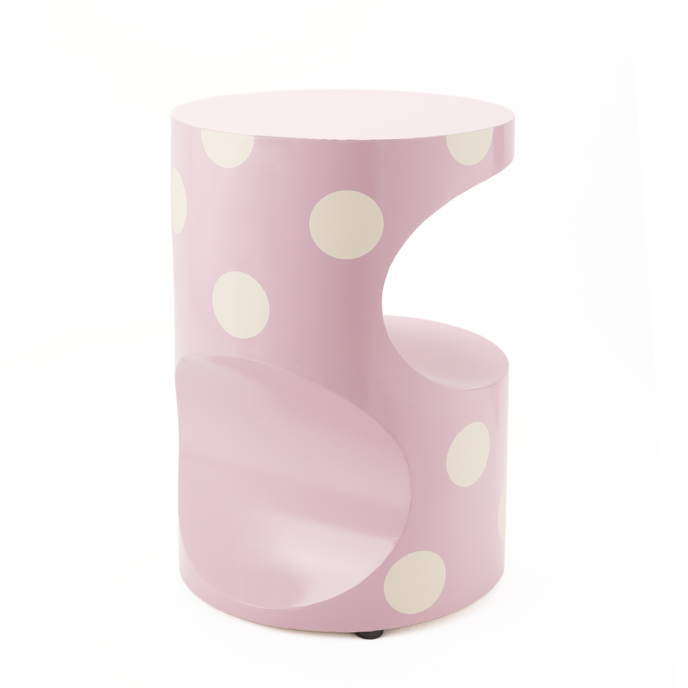 Modern minimalist side table-Pink + Spots