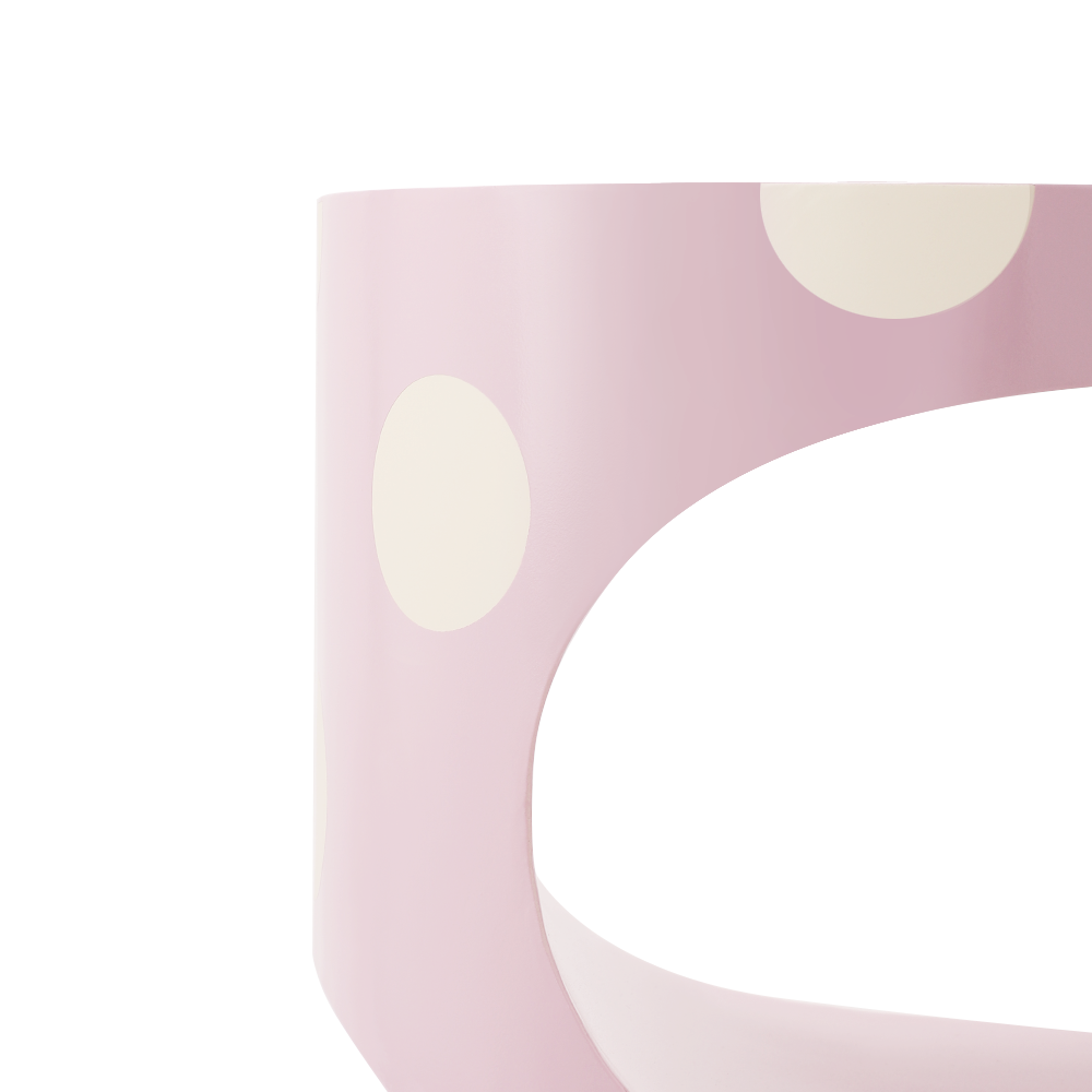 Modern minimalist side table-Pink + Spots