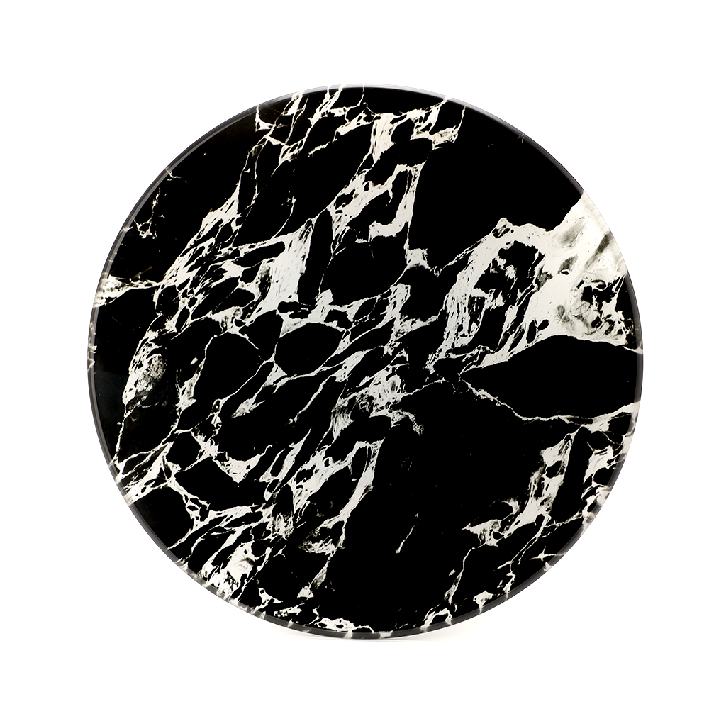 Modern metallic side table - marble texture 2