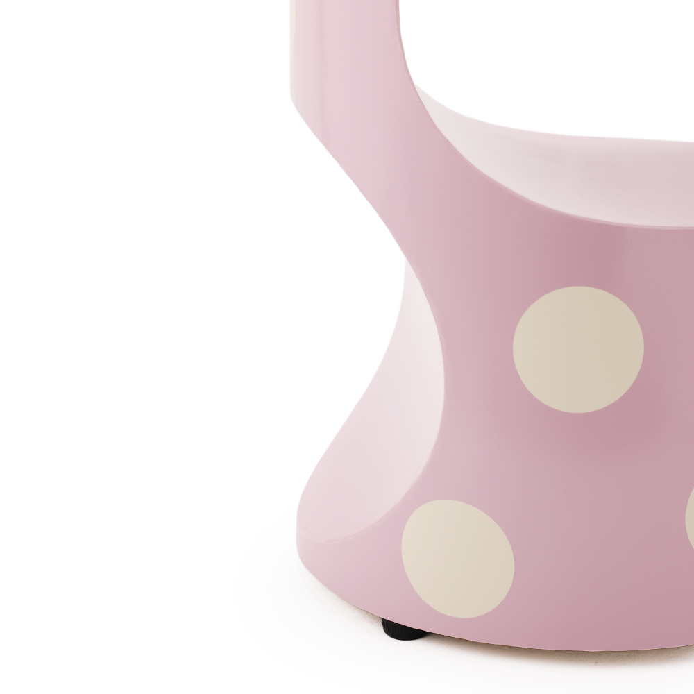 Modern minimalist side table-Pink + Spots