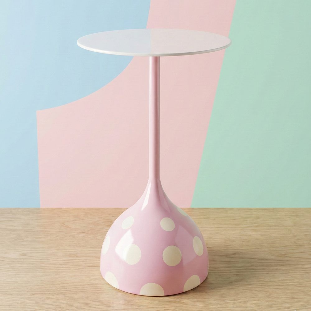 Modern Cute Style Side Table - Pink Spots