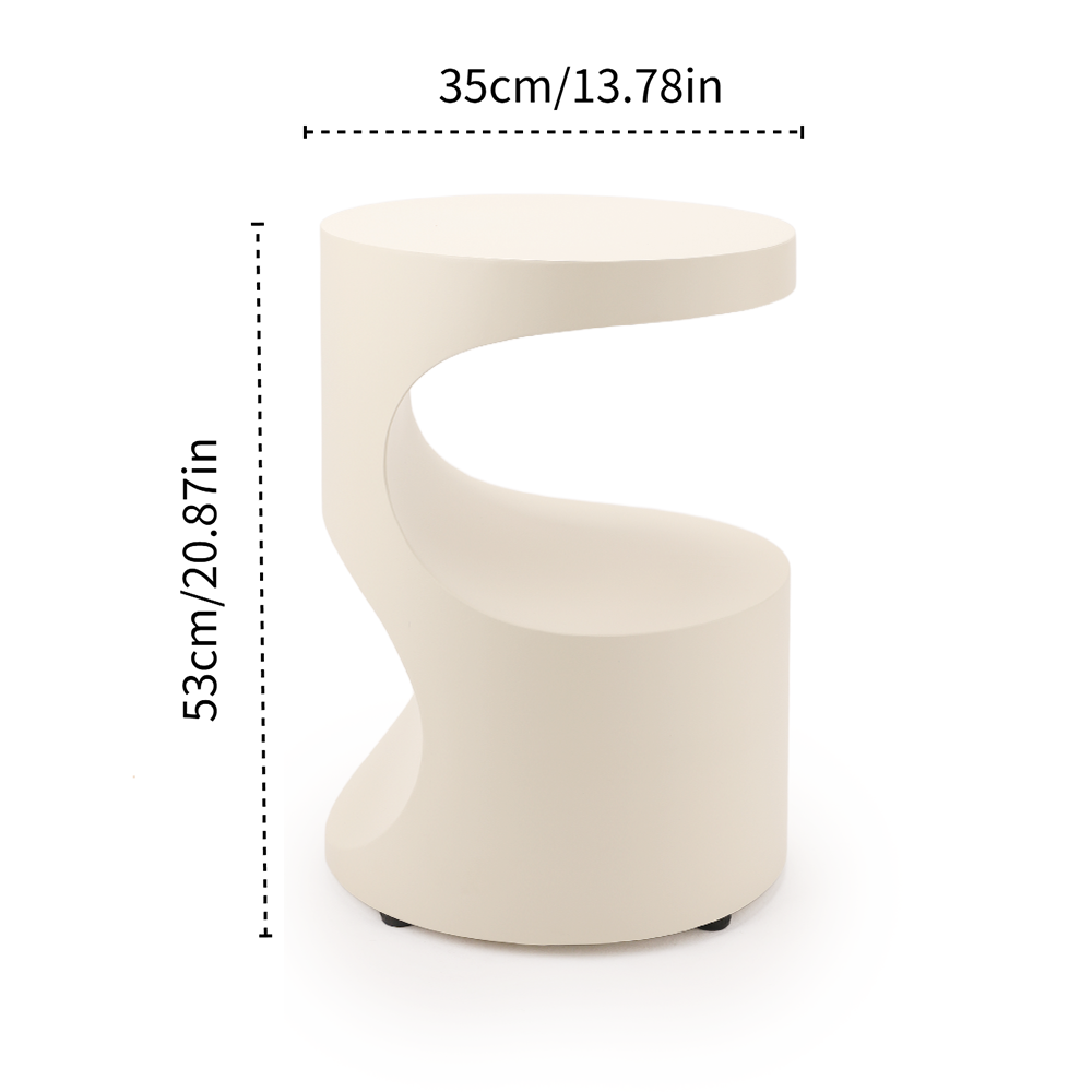 Modern minimalist side table-Off White