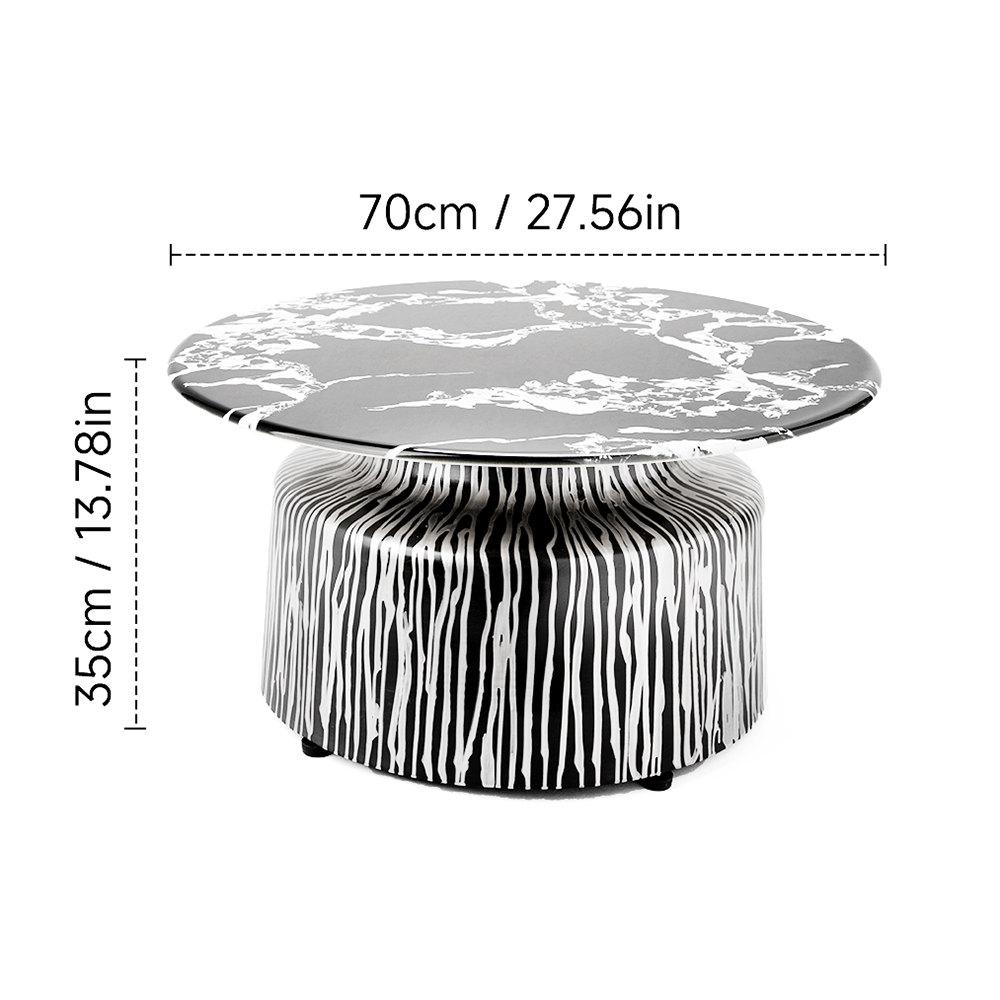 Modern Art Coffee Table - Black and White