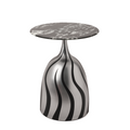 Modern metallic side table - marble texture 2